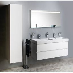 Sapho Kare umywalka 120x46 cm ścienna prostokątna podwójna biała 17120