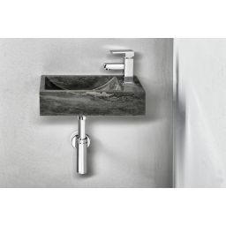 Sapho Blok umywalka 40x22 cm ścienna prostokątna antracyt 2401-28