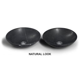 Sapho Blok umywalka 40 cm nablatowa okrągła czarny Marquin mat 2401-35