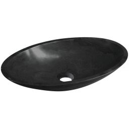 Sapho Blok umywalka 60x35 cm nablatowa owalna czarny Marquin mat 2401-40