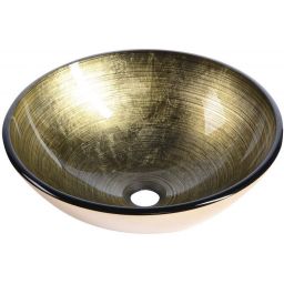 Sapho Beauty Fianna umywalka 42 cm nablatowa okrągła brąz metaliczny 2501-21