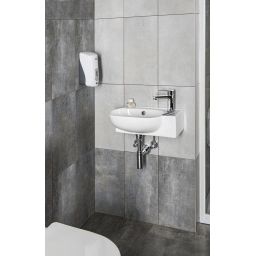 Sapho Small Yumo umywalka 45x28 cm nablatowa asymetryczna biała 3045