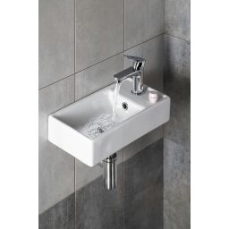 Sapho Minos umywalka 40x22 cm ścienna prostokątna prawa biała 4059