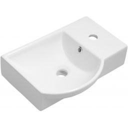 Sapho Small Litos umywalka 45x32 cm ścienna asymetryczna prawa biała 4079