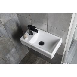 Sapho Minos umywalka 45x26 cm ścienna prostokątna lewa biała 4757