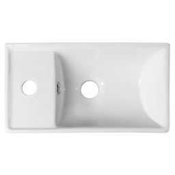 Sapho Minos umywalka 40x22 cm mała lewa biały połysk 4759