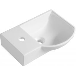 Sapho Small Litos umywalka 45x32 cm ścienna asymetryczna lewa biała 4779