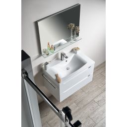 Sapho Luciola umywalka 80x48 cm meblowa prostokątna biała 50081