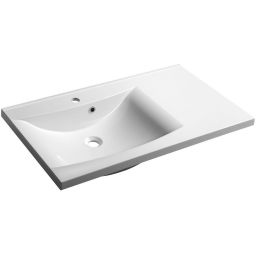 Sapho Luciola umywalka 90x48 cm meblowa prostokątna lewa biała 50093