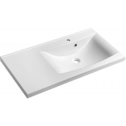 Sapho Luciola umywalka 90x48 cm meblowa prostokątna prawa biała 50094