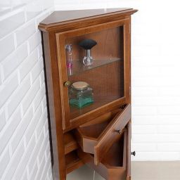Sapho Retro szafka 61,5 cm narożna prawa stojąca drewno bukowe brąz 1715