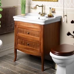 Sapho Retro szafka 73 cm podumywalkowa stojąca drewno bukowe brąz 1654