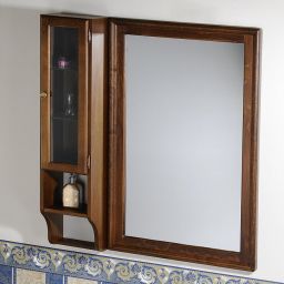 Sapho Retro szafka 115 cm boczna prawa wisząca drewno bukowe brąz 1681