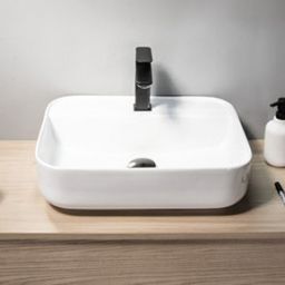 Sapho Garda umywalka 50x40 cm nablatowa prostokątna biała AR452
