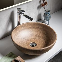 Sapho Priori umywalka 41 cm nablatowa okrągła brązowa PI010