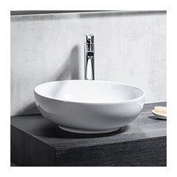 Sapho Rondane umywalka 41 cm nablatowa okrągła biała AR435