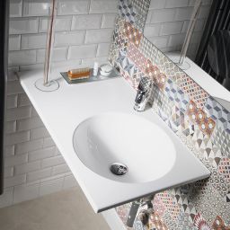 Sapho Juno umywalka 100x47 cm ścienna prostokątna prawa biała JU102