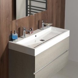 Sapho Orinoko umywalka 100x42 cm meblowa prostokątna podwójna biała OR101