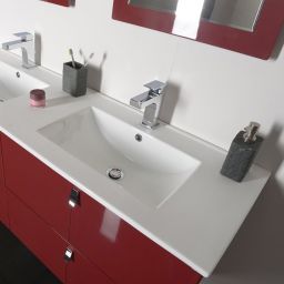Sapho Slim umywalka 120x46 cm meblowa prostokątna podwójna biała 1601-120