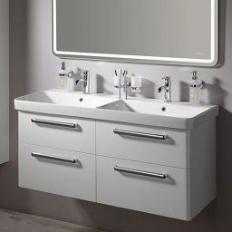 Sapho Thalie umywalka 120x46 cm meblowa prostokątna podwójna biała TH11120