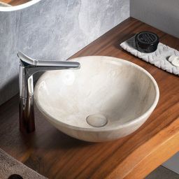Sapho Dalma umywalka 42 cm nablatowa okrągła marfil MM127