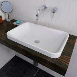Sapho Astoria umywalka 55x37 cm wpuszczana prostokątna biała 55033