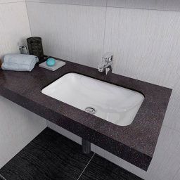 Sapho Japura umywalka 55x36 cm wpuszczana prostokątna biała 50135