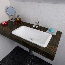 Sapho Kama umywalka 50x26 cm wpuszczana prostokątna biała 50134