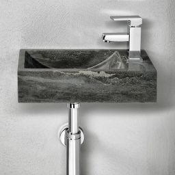 Sapho Blok umywalka 40x22 cm ścienna prostokątna antracyt 2401-28