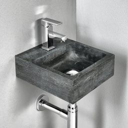 Sapho Blok umywalka 30x30 cm ścienna kwadratowa antracyt 2401-29