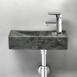 Sapho Blok umywalka 38x14 cm ścienna prostokątna antracyt 2401-31