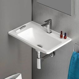 Sapho Arana umywalka 56x35 cm ścienna prostokątna lewa biała AN055