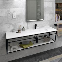 Sapho Aruba umywalka 190x51,5 cm meblowa prostokątna prawa biały mat AR190-B1R