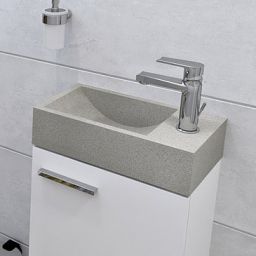 Sapho Small Crest R umywalka 40x22 cm ścienna prostokątna betonowa biały piaskowiec AR413