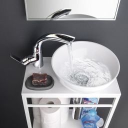 Sapho Small Aster umywalka 28 cm nablatowa okrągła biała AR499