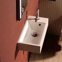 Sapho Ariana umywalka 50x25 cm ścienna prostokątna prawa biała SM016