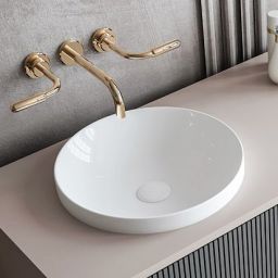 Sapho umywalka 43x43 cm wpuszczana okrągła biała 3041