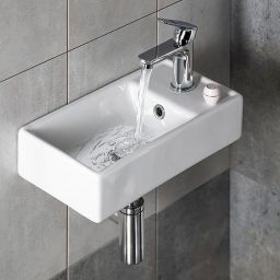 Sapho Minos umywalka 40x22 cm ścienna prostokątna prawa biała 4059