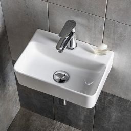 Sapho Small Gerda umywalka 36x25 cm ścienna prostokątna biała AR362