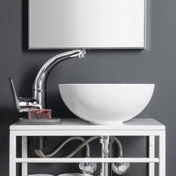 Sapho Small umywalka 26x26 cm okrągła nablatowa biała MR260