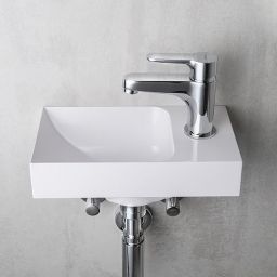 Sapho Small Piccolino umywalka 30,8x17 cm ścienna prostokątna prawa biała PK305