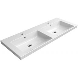 GSI Norm umywalka 125x50 cm prostokątna ścienna-meblowa-podwójna biała 8627111