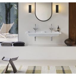 GSI Norm umywalka 125x50 cm prostokątna ścienna-meblowa-podwójna biała 8627111