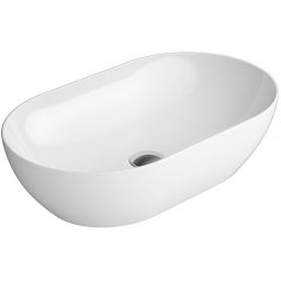 GSI Pura umywalka 60x37 cm nablatowa owalna ExtraGlaze biała 883411