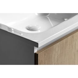 Sapho Areca umywalka 161x51,5 cm prostokątna podwójna ścienna-meblowa biała AC161