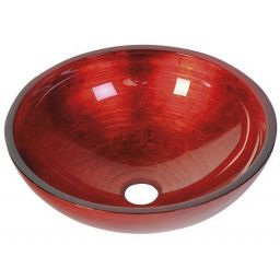 Sapho Murano Rosso Impero umywalka 40 cm nablatowa okrągła czerwona AL5318-63