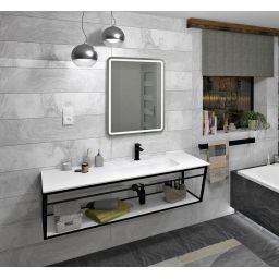 Sapho Aruba umywalka 140x51,5 cm meblowa prostokątna prawa biały mat AR140-B1R