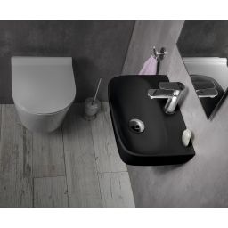 Sapho Small Nerissa umywalka 42x29 cm ścienna czarny mat AR265B