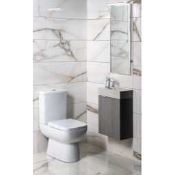 Sapho Small Crest L umywalka 40x22 cm ścienna prostokątna betonowa biały piaskowiec AR410