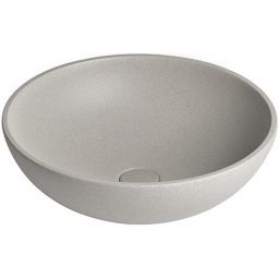 Sapho Turf umywalka 44 cm nablatowa okrągła betonowa biały piaskowiec AR437